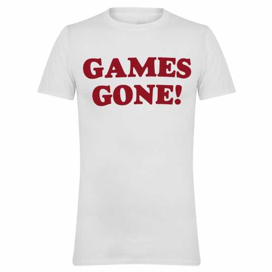 AWD Adults Printed Novelty Football Fan Tee Games Gone 