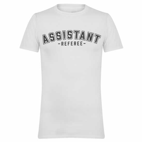 Awd Adults Printed Novelty Football Fan Tee Assistant Ref 