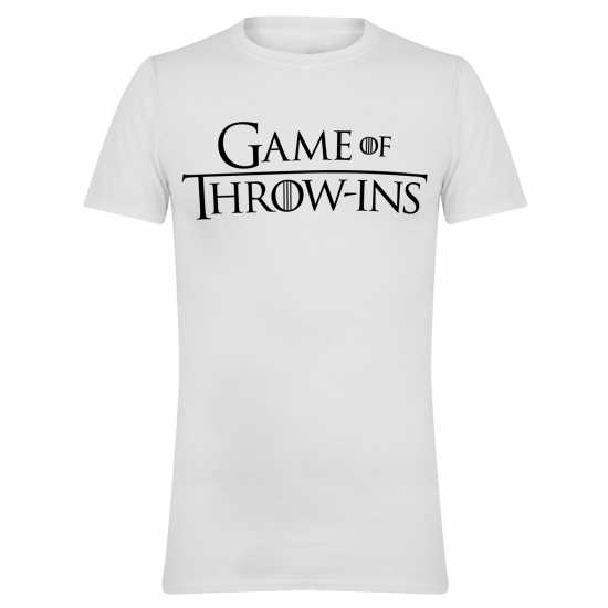 Awd Adults Printed Novelty Football Fan Tee Throw-ins 