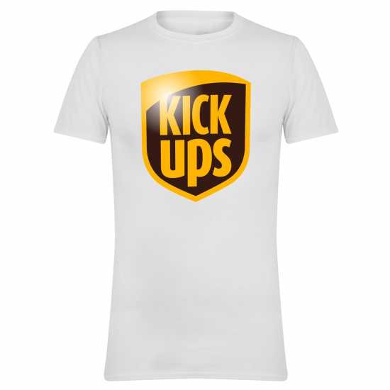 Awd Adults Printed Novelty Football Fan Tee Kick UPS 