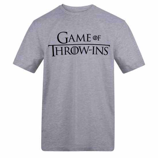 Awd Adults Printed Novelty Football Fan Tee Throw-ins 