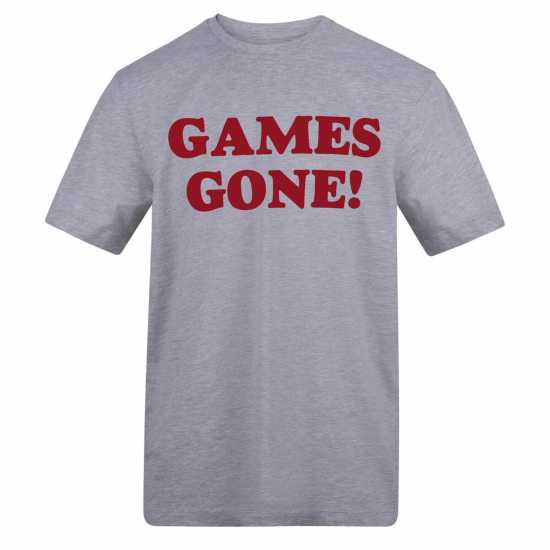 Awd Adults Printed Novelty Football Fan Tee Games Gone 