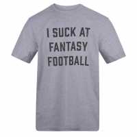 Awd Adults Printed Novelty Football Fan Tee Fantasy Ftball