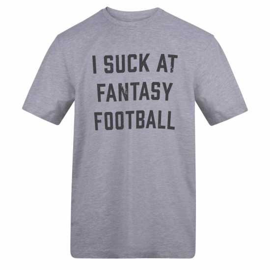 Awd Adults Printed Novelty Football Fan Tee Fantasy Ftball 