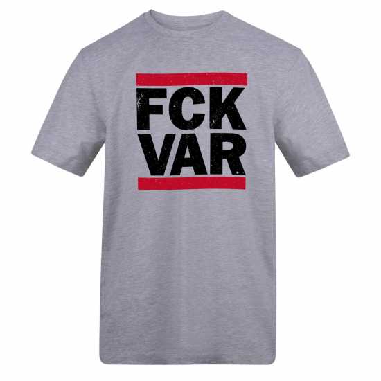 Awd Adults Printed Novelty Football Fan Tee FCK VAR 