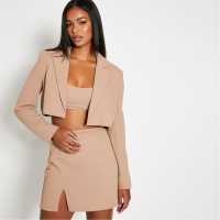 Isawitfirst Textured Crop Blazer  