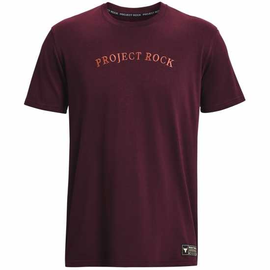 Under Armour Мъжка Риза Project Rock T-Shirt Mens Тъмно бордово Мъжки тениски и фланелки