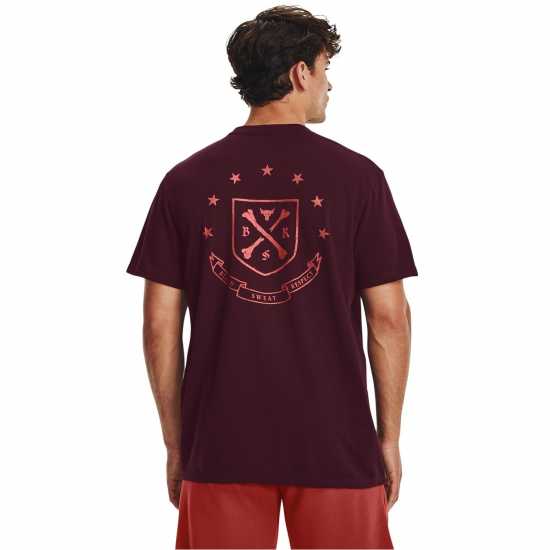 Under Armour Мъжка Риза Project Rock T-Shirt Mens Тъмно бордово Мъжки тениски и фланелки