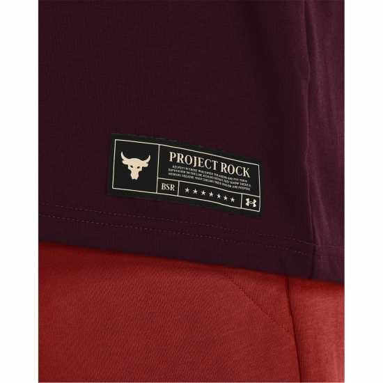 Under Armour Мъжка Риза Project Rock T-Shirt Mens Тъмно бордово Мъжки тениски и фланелки
