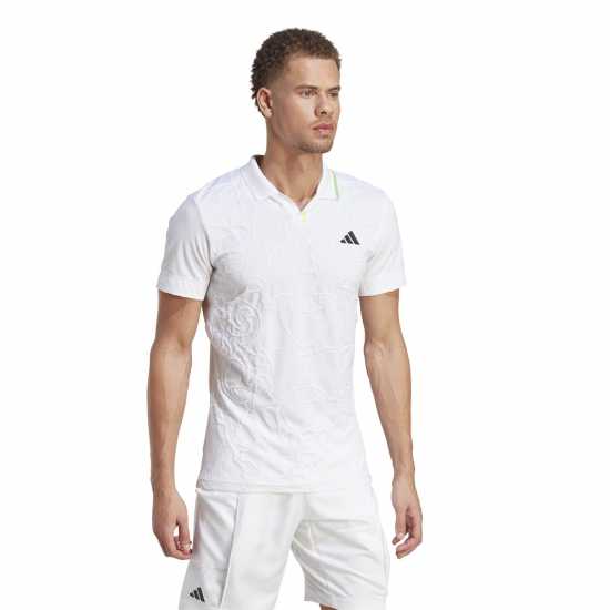 Adidas Мъжка Тениска С Яка Aeroready Freelift Pro Tennis Polo Shirt Mens White Мъжки тениски с яка