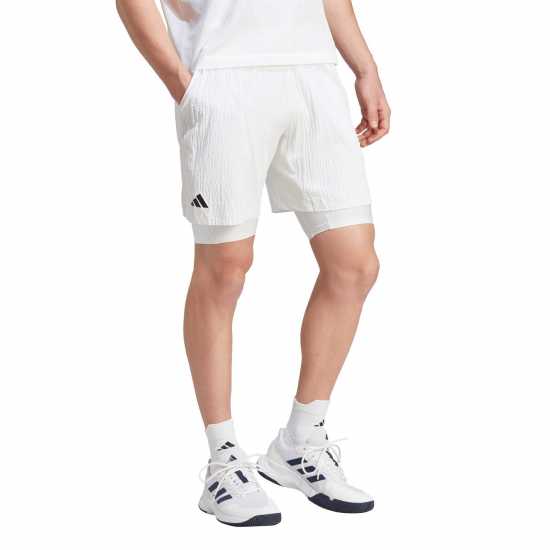 Adidas Мъжки Спортни Шорти Pro Two-In-One Seersucker Tennis Shorts Mens  Мъжки къси панталони
