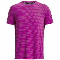 Under Armour Мъжка Тениска Seamless T Shirt Mens Purple Мъжки ризи