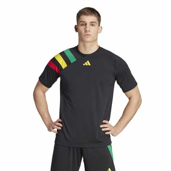 Adidas Мъжка Тениска Fortore T Shirt Mens Black Мъжки ризи