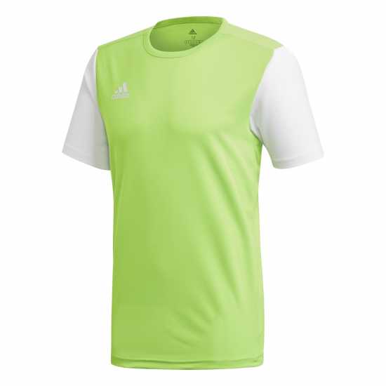 Adidas Estro 19 Jersey Mens слънчево зелено/бяло Мъжки тениски и фланелки