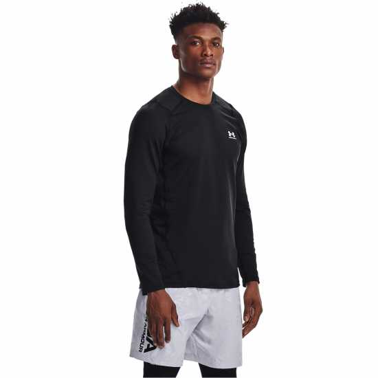 Under Armour Cg Armour Fitted Crew Black/White Мъжко облекло за едри хора