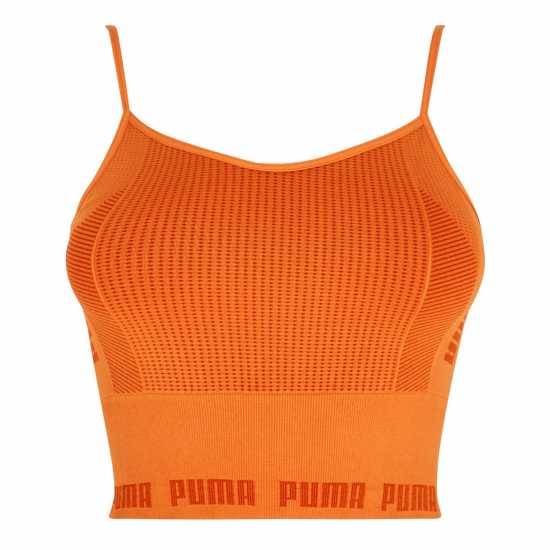 Puma Evoknit Crop Top Womens Burnt Orange - Дамско облекло плюс размер