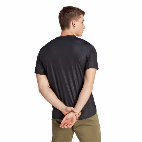 Adidas Мъжка Риза D4T Strength Workout T-Shirt Mens Black/Black Мъжки ризи