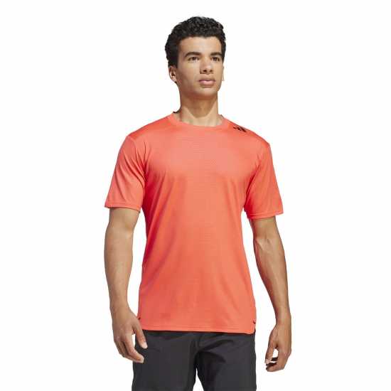 Adidas Мъжка Риза D4T Strength Workout T-Shirt Mens Red/Black Мъжки ризи