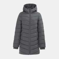 Slazenger Дамско Яке Mid-Length Padded Jacket Womens Charcoal 