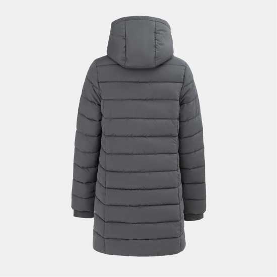 Slazenger Дамско Яке Mid-Length Padded Jacket Womens Charcoal Slazenger Дамско Яке Mid-Length Padded Jacket Womens Charcoal