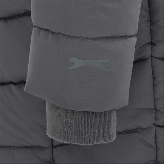 Slazenger Дамско Яке Mid-Length Padded Jacket Womens Charcoal Slazenger Дамско Яке Mid-Length Padded Jacket Womens Charcoal