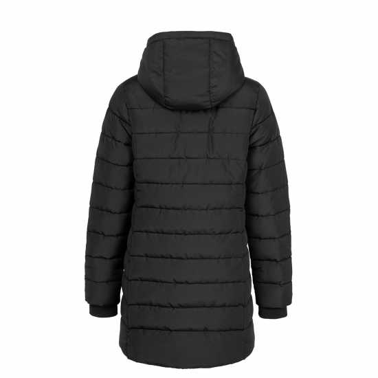 Slazenger Дамско Яке Mid-Length Padded Jacket Womens Черно Дамски якета и палта