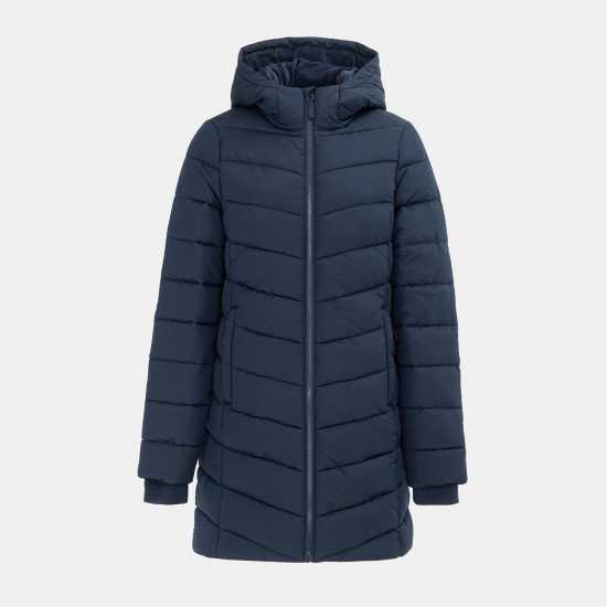 Slazenger Women's  Mid-Length Hooded Long Sleeve Puffer Jacket Нави блейзър 