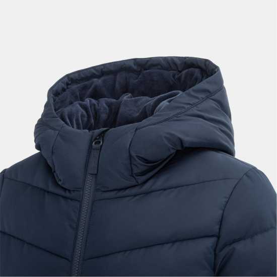 Slazenger Women's  Mid-Length Hooded Long Sleeve Puffer Jacket Нави блейзър 