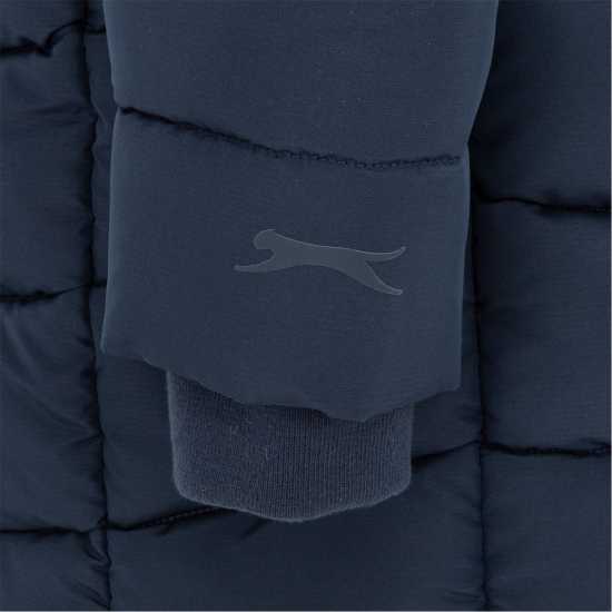 Slazenger Women's  Mid-Length Hooded Long Sleeve Puffer Jacket Нави блейзър 