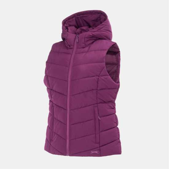 Slazenger Padded Full Zip Gilet Слива 