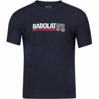 Babolat Тениска Exercise Vintage T Shirt Black Hthr Мъжко облекло за едри хора