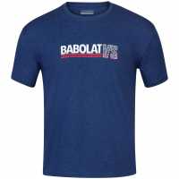 Babolat Тениска Exercise Vintage T Shirt Est Blue Hthr Мъжко облекло за едри хора