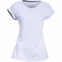 Babolat Performance Cap Sleeve Top White/Silver Дамски тениски с яка
