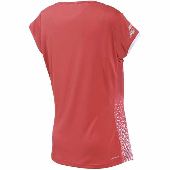 Babolat Performance Cap Sleeve Top Hibiscus Дамски тениски с яка