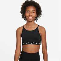 Nike Dri-FIT One Big Kids' (Girls') Sports Bra Black/White Спортни сутиени