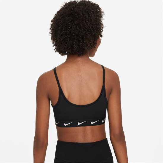 Nike Dri-FIT One Big Kids' (Girls') Sports Bra Черно/Бяло 