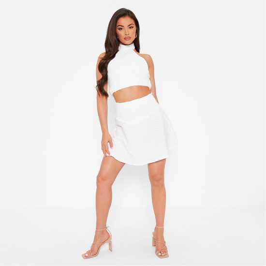 I Saw It First Textured Halterneck Crop Top Co-Ord  Дамско бельо