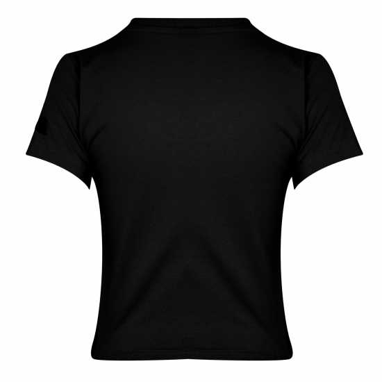 Ellesse Womens Dropper Crop T-Shirt Washed Black Дамско облекло плюс размер