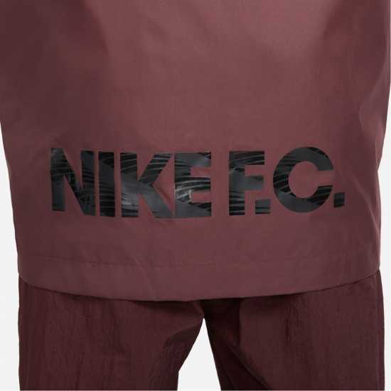 Nike Мъжко Яке За Дъжд Fc Hooded Rain Jacket Mens Burg Cr/Black Мъжки грейки