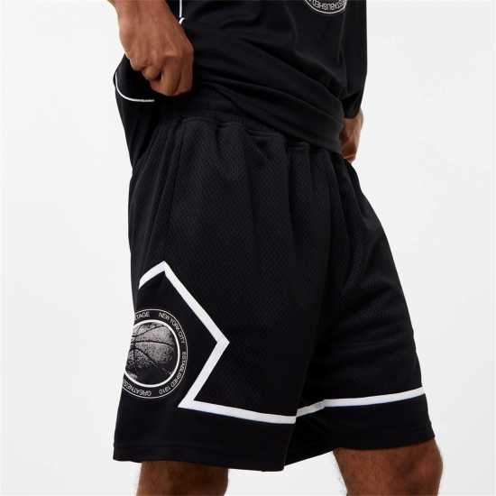 Everlast Basketball Panel Shorts Black Мъжко облекло за едри хора