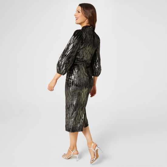 Дамски поли и рокли Biba X Tess Daly Velvet Foil Dress Biba X Tess Daly Velvet Foil Dress Дамски поли и рокли