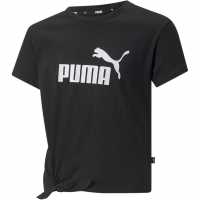 Puma Logo Knotted Tee G Puma Black Детски тениски и фланелки