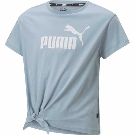 Puma Logo Knotted Tee G Blue Wash Детски тениски и фланелки