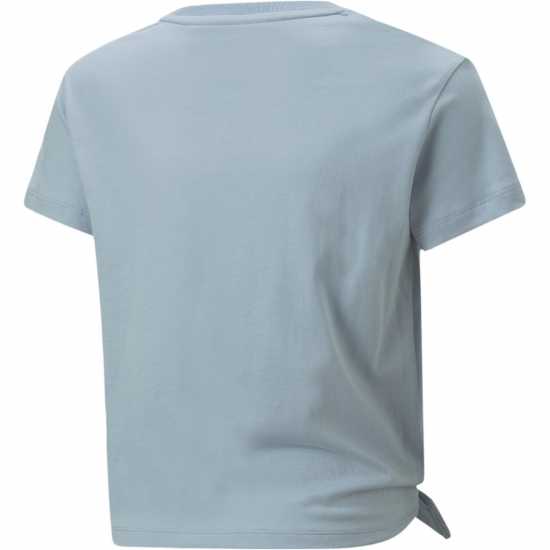 Puma Logo Knotted Tee G Blue Wash Детски тениски и фланелки