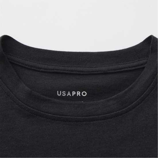 Usa Pro Pro Boxy Tee Juniors Black 