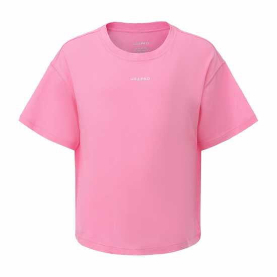 Usa Pro Pro Boxy Tee Juniors Pink 