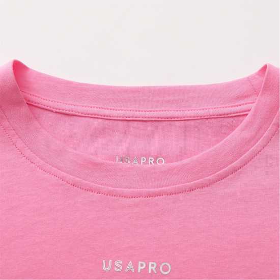 Usa Pro Pro Boxy Tee Juniors Pink 