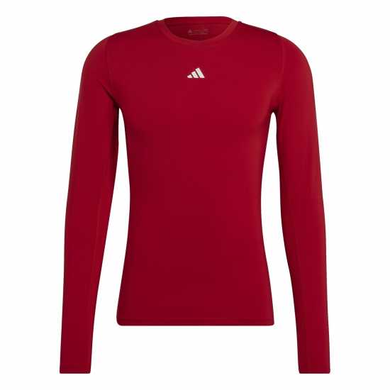 Adidas Techfit Aeroready Long Sleeve Long-Sleeve Top Sn99 Силно червено Мъжки долни дрехи