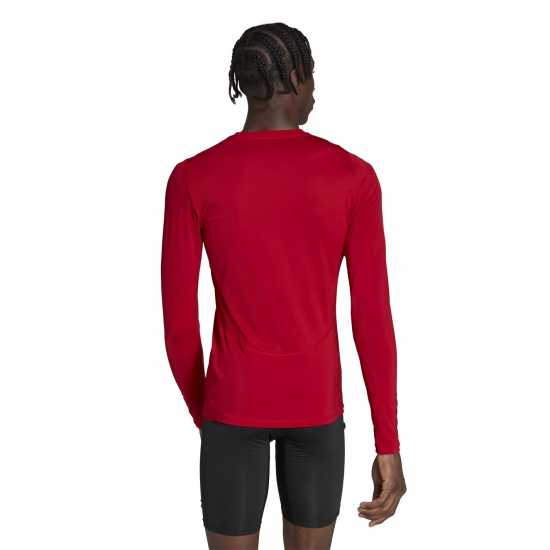 Adidas Techfit Aeroready Long Sleeve Long-Sleeve Top Sn99 Силно червено Мъжки долни дрехи