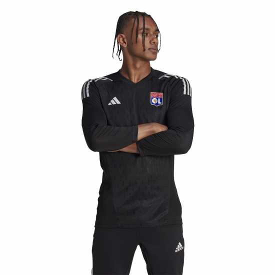 Adidas Olympique Lyonnais Tiro 23 Long Sleeve Goalkeeper Shirt Adults Черно Мъжко облекло за едри хора